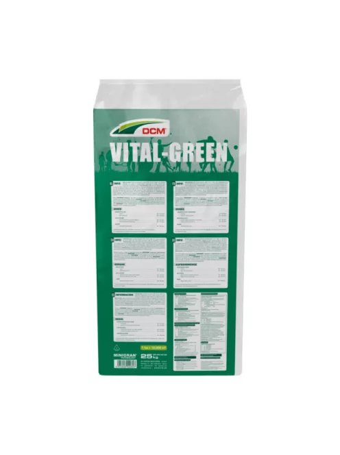 DCM VITAL GREEN tavaszi indító gyeptáp sportgyepekre 25kg