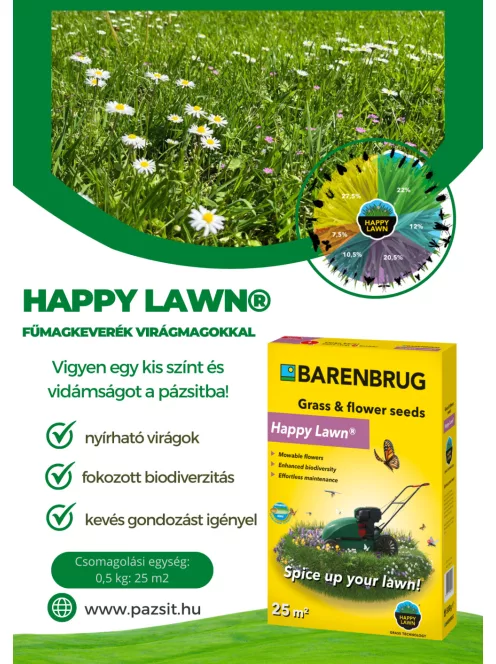 Barenbrug Happy Lawn - fűmagkeverék virágmagokkal 5kg
