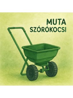 Muta gyeptrágya és fűmag szórókocsi